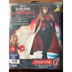 Marvel Women Heroine Scarlet Witch Cosplay Halloween Costume Wanda Adult M. New!